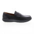 Фото #2 товара Florsheim Central Penny Mens Black Wide Loafers & Slip Ons Penny Shoes