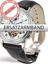 Фото #1 товара Perigaum Replacement Strap Black 24 mm With Folding Clasp Silver