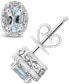 ფოტო #1 პროდუქტის Aquamarine (3/4 ct. t.w.) and Diamond Accent Stud Earrings in Sterling Silver