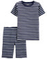 Фото #2 товара Kid 2-Piece Striped 100% Snug Fit Cotton Pajamas 5