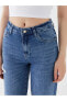 Фото #2 товара LCW Jeans Yüksek Bel Boyfriend Fit Kadın Jean Pantolon