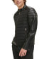 Фото #4 товара Mixed Media Quilted Racer Men's Jacket, Created for Macy's