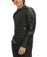 ფოტო #4 პროდუქტის Mixed Media Quilted Racer Men's Jacket, Created for Macy's