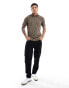 Фото #3 товара Selected Homme half zip polo in brown