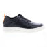 Фото #1 товара French Connection Zeke FC7220L Mens Black Leather Lifestyle Sneakers Shoes
