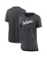 ფოტო #1 პროდუქტის Women's Heather Charcoal Los Angeles Dodgers Authentic Collection Early Work Tri-Blend T-shirt