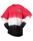 Women's Red, Black Tampa Bay Buccaneers Ombre Long Sleeve T-shirt