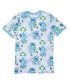 ფოტო #2 პროდუქტის Men's and Women's Light Lilo and Stitch Springtime Daisy Allover Print T-Shirt