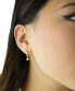 ფოტო #2 პროდუქტის Diamond Dangle Textured Huggie Hoop Earrings (1/10 ct. t.w.) in Gold Vermeil, Created for Macy's