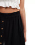 Фото #2 товара New Look button down mini skirt in black