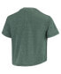 Women's Pressbox Green Michigan State Spartans Edith Vintage-Inspired Burnout Crop T-shirt