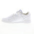 Фото #10 товара Reebok Workout Plus Mens White Leather Lace Up Lifestyle Sneakers Shoes