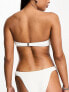 River Island hardware trim bandeau bikini top in white