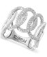 Фото #1 товара EFFY® Diamond Intertwined Circle Statement Ring (1-1/20 ct. t.w.) in 14k White Gold