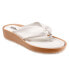 Фото #2 товара Softwalk Eliza S2220-111 Womens White Leather Flip-Flops Sandals Shoes 9