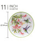 Hummingbird Dinner Plate 11", Service For 6