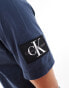 Calvin Klein Jeans badge t-shirt in navy Синий, M - 48 - фото #2