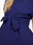 Closet London Maternity belted tie waist mini dress in navy