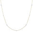 Фото #1 товара Macy's cultured Freshwater Pearl (3mm) Station 17" Collar Necklace in 14k Gold-Plated Sterling Silver
