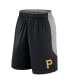 Фото #3 товара Men's Black/Gray Pittsburgh Pirates Go Hard Shorts