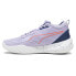 Puma Playmaker Pro Splatter Basketball Mens Purple, White Sneakers Athletic Sho