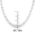 Diamond Accent Greek Key Necklace in Silver Plate
