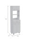 Фото #6 товара Caribe Microwave Cabinet, Four Legs, One Drawer, Double Door, One Shelf White