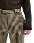 Фото #5 товара ASOS DESIGN smart skinny trousers in brown houndstooth jacquard pattern