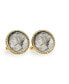 Фото #1 товара Запонки American Coin Treasures серебряный Меркурий Дайм в кольце на веревке