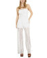 Фото #1 товара Women's Elle Sleeveless Open-Back Lace Jumpsuit