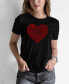 ფოტო #1 პროდუქტის Women's Word Art Country Music Heart T-Shirt
