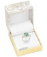 Silver-Tone Green Crystal & Cubic Zirconia Multi-Stone Ring, Created for Macy's