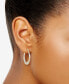 ფოტო #2 პროდუქტის Diamond Cut Graduated Round Hoop Earrings in 10k Two-Tone Gold
