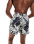 Superdry Printed 15-inch swim shorts in mono palm print