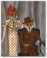 Фото #1 товара Fox Couple 1930s Gallery-Wrapped Canvas Wall Art - 16" x 20"