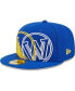 Фото #3 товара Men's Royal Golden State Warriors Game Day Hollow Logo Mashup 59FIFTY Fitted Hat