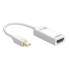 Фото #1 товара j5create JDA159 mini DisplayPort™ to 4K HDMI™ Adapter - White - 0.125 m - Mini DisplayPort - HDMI - Male - Female - 3840 x 2160 pixels