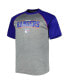 Фото #3 товара Men's Heather Gray New York Rangers Big and Tall Logo Raglan T-shirt