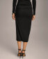 Фото #2 товара Women's Twist-Front Knit Pull-On Pencil Skirt
