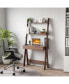 Фото #2 товара Ladder Shelf Desk Bookcase with Countertop Drawer and 2 Shelves