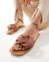 Фото #1 товара ASOS DESIGN Fifi woven mule flat sandals in tan