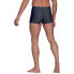 Синие мужские шорты для плавания Adidas Fit 3Second Swim Boxer Grey Six / Victory Blue / App Solar Red, XS/S - фото #4