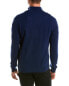 Phenix Cashmere 1/4-Zip Mock Sweater Men's Blue Xxl