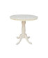 36" Round Top Pedestal Table with 12" Leaf Бежевый - фото #1