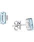 ფოტო #3 პროდუქტის Sky Blue Topaz (2 ct. t.w.) & White Topaz Accent Stud Earrings in Sterling Silver (Also Available in Amethyst)