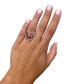 ფოტო #5 პროდუქტის Grape Amethyst (2-5/8 ct. t.w.) & Diamond (1/4 ct. t.w.) Butterfly Statement Ring in 14k Rose Gold