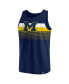 Фото #3 товара Branded Men's Navy Michigan Wolverines Wild Game Tank Top