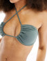 Фото #4 товара Cotton On keyhole bandeau bikini top khaki