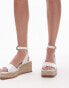 Фото #1 товара Topshop Jessie platform two part sandal in white