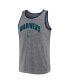 ფოტო #3 პროდუქტის Men's Heather Gray Seattle Mariners Primary Tank Top